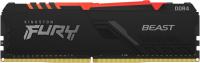 Picture of Оперативная память для компьютера 16Gb (1x16Gb) PC4-25600 3200MHz DDR4 DIMM CL16 Kingston Fury Beast RGB (KF432C16BB1A/16)